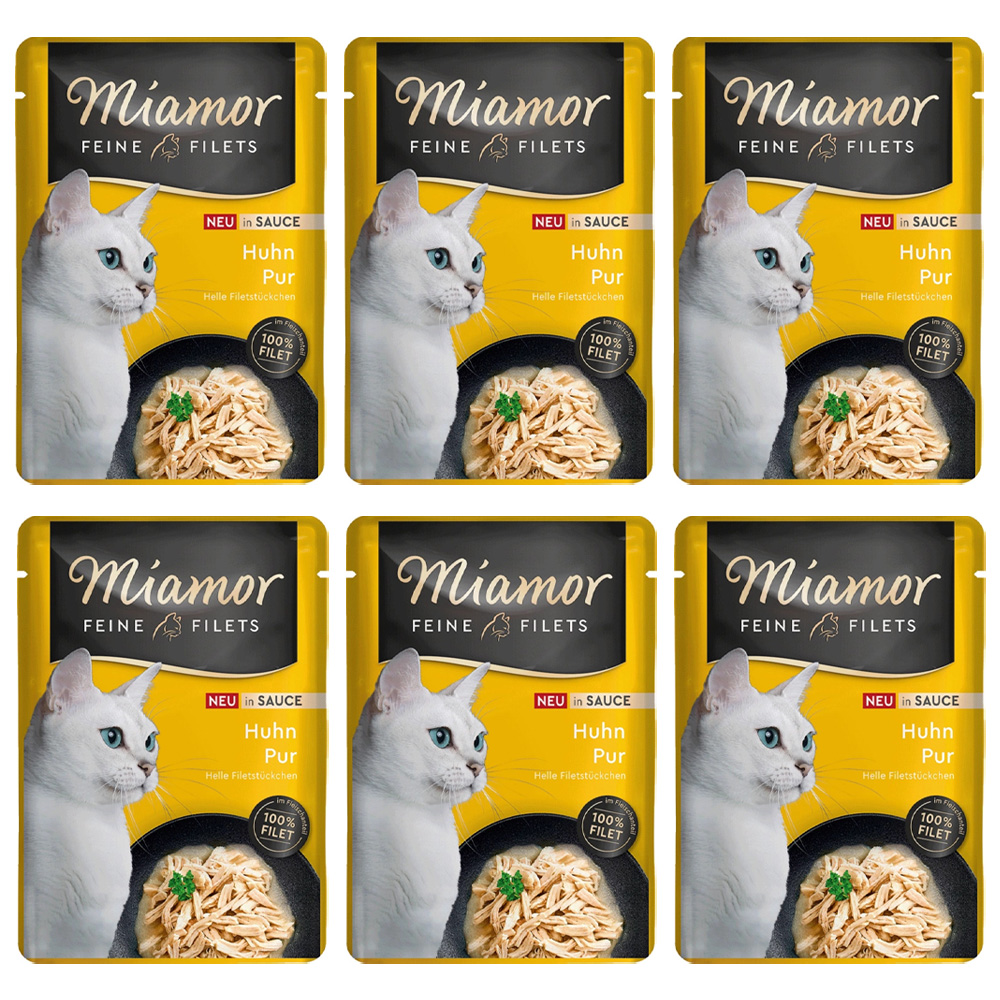 MIAMOR Feine Filets Kurczak w Sosie Karma Mokra dla Kota Saszetka 6x100g